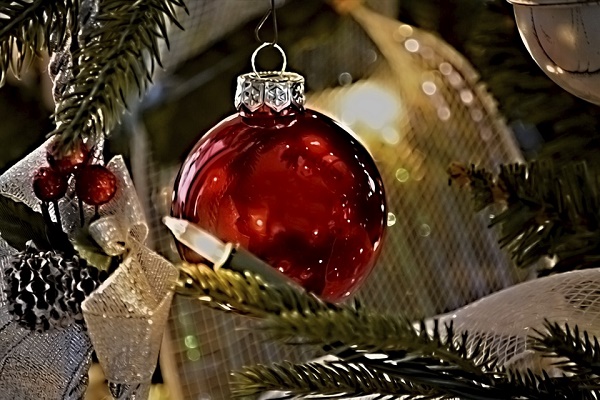 natale decorare vasi piante sul balcone