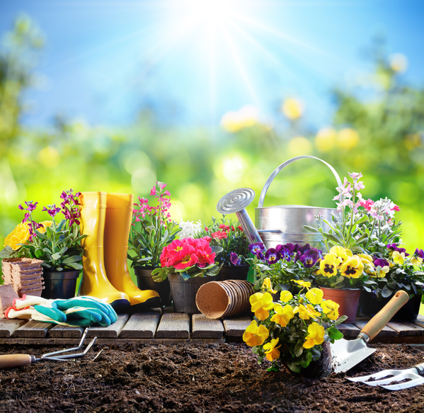 Gardening – Equipment For Gardener With Flowerpots